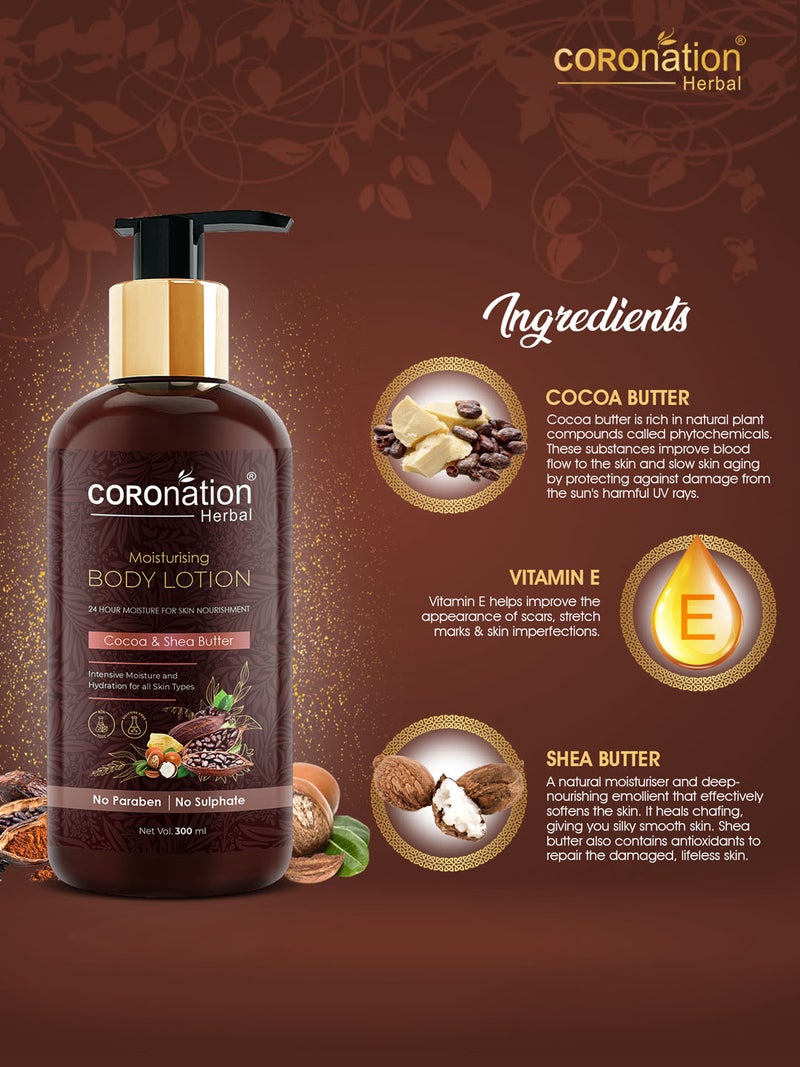 COROnation Herbal لوشن الجسم بالكاكاو وزبدة الشيا - عبوة من 2 - Image 2